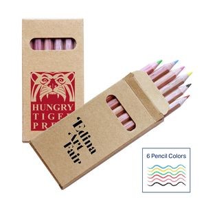 Six-Color Wooden Pencil Set in Box