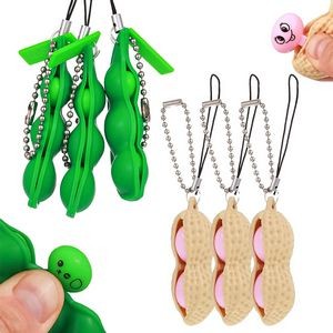 Squeeze-a-Bean Stress Relieving Keychain