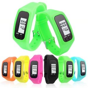 Multifunctional Silicone Belt Cover LCD Sports Fitness Tracker Pedometer Wristwatch