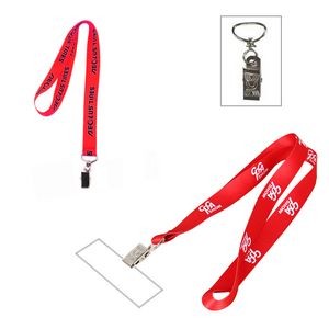 Polyester Lanyard With Badge Clip