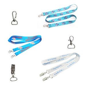 Polyester Lanyard With Dual Clips