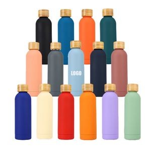 Vacuum Insulated Water Bottle With Bamboo Cap - 17 oz