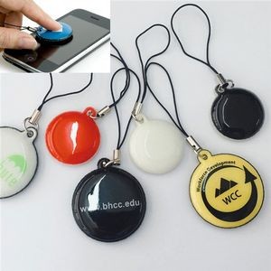Round Shaped Mobile Phone Screen Cleaner Keychain