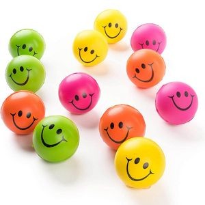 Neon Colored Smile Funny Face Stress Ball
