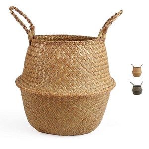 Weaving Seaweed Basket Grocery Basket