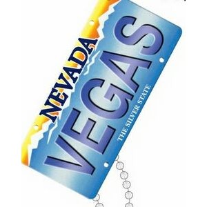 Nevada License Plate Promotional Key Chain w/ Black Back (3 Square Inch)