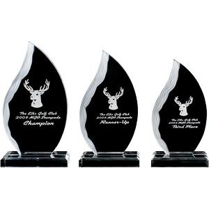 Acrylic Flame Award w/ Frosted Side