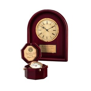 Cherry Wood Arch Wall Clock Award