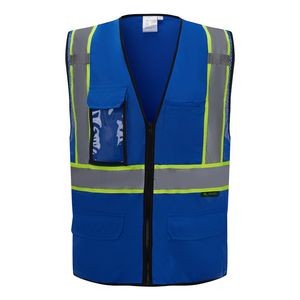 3C Products Non-ANSI, Royal Blue Safety Vest with Multi Pockets