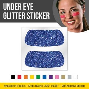 Solid Colored Glitter Under Eye Strips (eye black)