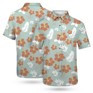 Women's Custom Dye Sublimated Stretch Poly Hawaiian Shirt