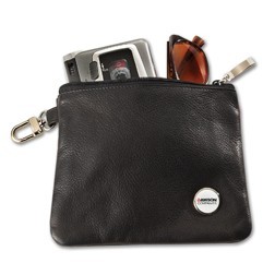 Leather Valuables Zippered Case