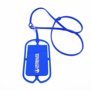 Silicone Lanyard With Phone Holder/Wallet